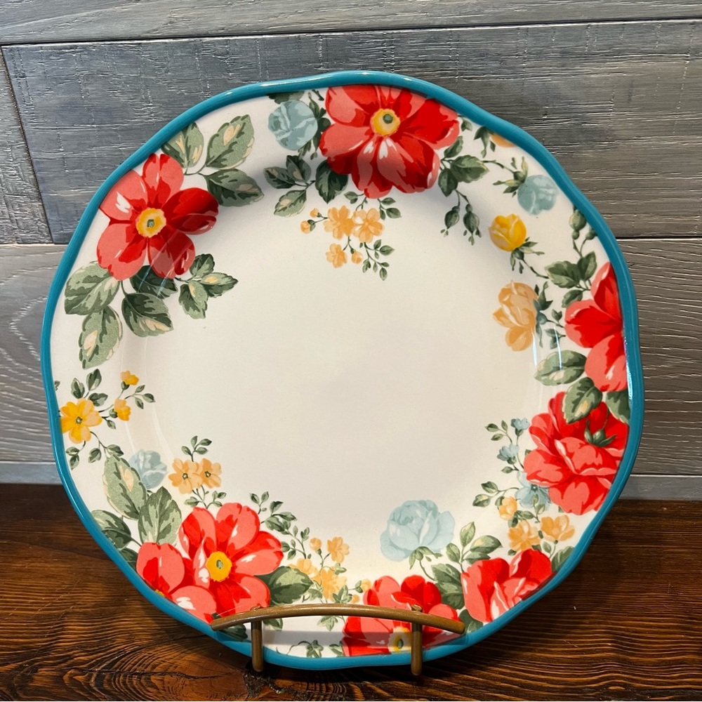 Pioneer‎ Woman Vintage Floral Scalloped Dinner Plate 10”